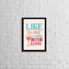 Quadro Life Is Too Short To Drink a Bad Wine 24x18cm - com vidro Quadro Life Is Too Short To Drink a Bad Wine 24x18cm - com vidro