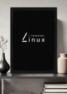 Quadro Linux: O Ponto de Partida com Vidro e Moldura Tamanho:21cm x 30cm (A4)