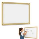 Quadro lousa branco 60x40cm de parede mural recados moldura mdf painel desenho planejamento organizacao escola empresa e