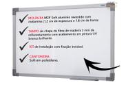 Quadro Lousa Branco 90X60cm Moldura Mdf Alumínio Soft Stalo
