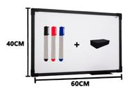 Quadro Lousa Branco Uv Soft Colors 60x40 Moldura Preta Stalo Acompanha Canetas e apagador