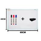 Quadro Lousa Branco UV Soft Colors 60X40 Moldura Verde Stalo