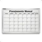 Quadro Lousa Planejamento Mensal Agenda 90x60cm Com Moldura de Alumínio Organizador de Mês Souza Quadro Lousa Planejamento Mensal Agenda 90x60cm Com Moldura de Alumínio Organizador de Mês Souza