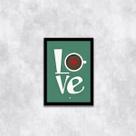 Quadro Love Café 24x18cm - com vidro Quadro Love Café 24x18cm - com vidro