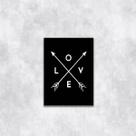 Quadro Love Com Flechas 24x18cm - com vidro Quadro Love Com Flechas 24x18cm - com vidro
