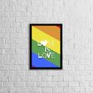 Quadro Love is Love 45x34cm - com vidro Quadro Love is Love 45x34cm - com vidro