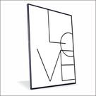 Quadro Love Vinil Com Vidro