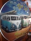 Quadro Luminoso Decorativo c/ 3 Kombis VW Antigas Retrô Vintage p/ Bar Boteco Churrasqueira Garagem