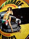 Quadro Luminoso Decorativo My Garage My Rules Retrô Vintage Led Bivolt Bar Churrasqueira Garagem