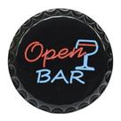 Quadro luminoso tampinha de garrafa open bar alumiart