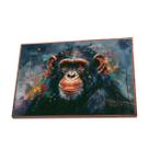Quadro Macaco de Aquarela Vinil Com Vidro