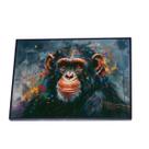 Quadro Macaco de Aquarela Vinil Com Vidro Quadro Macaco de Aquarela Vinil Com Vidro