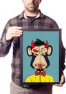 Quadro Macaco Diabo Arte Tipo Nft Decoração Quadro Macaco Diabo Arte Tipo Nft Decoração