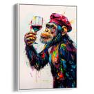 Quadro Macaco Somemelier em Pintura