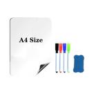 Quadro Magnético A4 Para Geladeira, Planejador Portátil De Apagar a Seco, Adesivo De 11.8x8.2