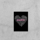 Quadro Mamãe Qualidades Coração Preto 45x34cm - com vidro Quadro Mamãe Qualidades Coração Preto 45x34cm - com vidro