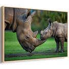 Quadro Mamãe Rinoceronte e Filhote Quadro Mamãe Rinoceronte e Filhote