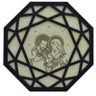 Quadro Mandala de Porta Sagrada Família Madeira 22 cm
