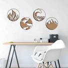 Quadro Mandala Decorativa 4 Elementos Vazado MDF 3mm