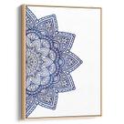 Quadro Mandala - Flor Azul em Elegância Eterna