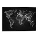 Quadro Mapa Mundi das Conexões Intercontinentais Luminosas