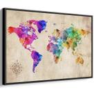 Quadro Mapa Mundi das Essências Coloridas das Nações