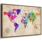 Quadro Mapa Mundi das Essências Coloridas das Nações