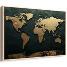 Quadro Mapa Mundi das Riquezas Terrenas Ocultas