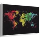 Quadro Mapa Mundi das Sombras Cromáticas Luminosas
