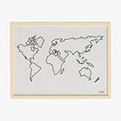 Quadro Mapa Mundi Josh Atelier