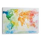 Quadro Mapa Mundi - Paleta das Cores em Aquarela