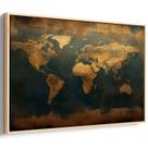 Quadro Mapa Mundi - Sombra dos Oceanos Misteriosos Quadro Mapa Mundi - Sombra dos Oceanos Misteriosos