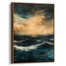 Quadro Mar Abstrato das Ondas Crepusculares