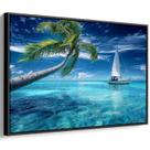 Quadro Mar Azul Sob Nuvens de Tormenta Profunda