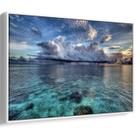 Quadro Mar Azul Sob o Céu de Tempestade