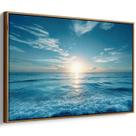 Quadro Mar Ensolarado e Horizonte de Luz Radiante