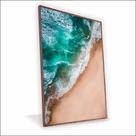 Quadro Mar Esmeralda Vinil Com Vidro
