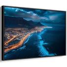 Quadro Mar Noturno das Luzes Litorâneas Quadro Mar Noturno das Luzes Litorâneas