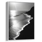 Quadro Mar Preto e Branco da Serenidade ao Amanhecer