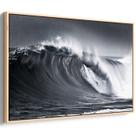 Quadro Mar Preto e Branco das Ondas Revoltas