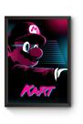 Quadro Mario Kart Game Retrô Poster Moldurado
