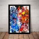Quadro Marvel Vs Capcom Street Fighter Gamer Arte Quadro Marvel Vs Capcom Street Fighter Gamer Arte