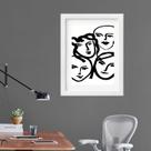 Quadro Matisse Faces Mulheres 60x48cm