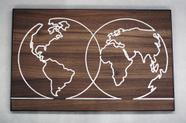 Quadro mdf mapa mundi
