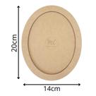 Quadro Mdf Oval Moldura Laser C/ Fundo - 20cm X 14cm