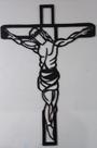 Quadro mdf preto Jesus cristo