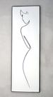 Quadro mdf silhueta feminina