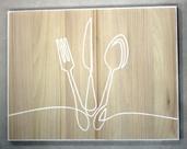 Quadro mdf talheres