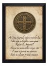 Quadro Medalha De São Bento Oração Católico Sagrado 50x70cm