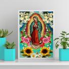 Quadro Mexicano Nossa Senhora De Guadalupe 24x18cm - com vidro